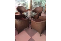 Thanh Lý Bộ Ghế Giả Mây Thúng Cafe